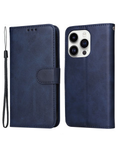 Oldalra nyíló tok Apple iPhone 15 Pro Max telefonhoz - KÉK