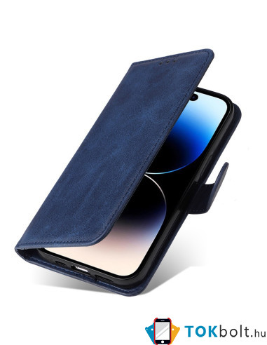 Oldalra nyíló tok Apple iPhone 15 Pro Max telefonhoz - KÉK