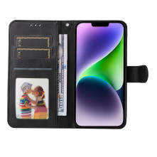 Oldalra nyíló tok Apple iPhone 15 Plus telefonhoz - FEKETE