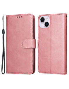 Oldalra nyíló tok Apple iPhone 15 Plus telefonhoz - RÓZSAARANY