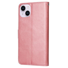Oldalra nyíló tok Apple iPhone 15 Plus telefonhoz - RÓZSAARANY