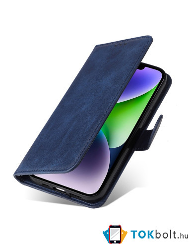 Oldalra nyíló tok Apple iPhone 15 Plus telefonhoz - KÉK