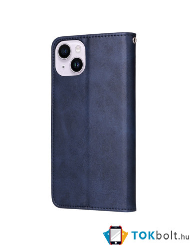 Oldalra nyíló tok Apple iPhone 15 Plus telefonhoz - KÉK