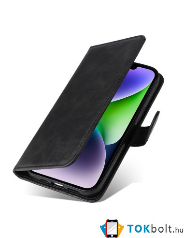 Oldalra nyíló tok Apple iPhone 15 telefonhoz - FEKETE