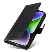 Oldalra nyíló tok Apple iPhone 15 telefonhoz - FEKETE