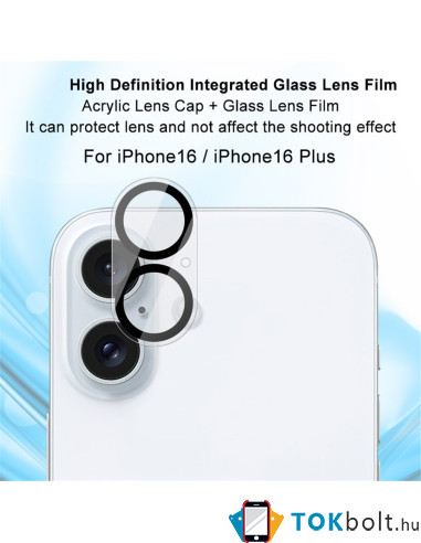 IMAK telefon kamera védő üveg Apple iPhone 16 típusú készülékhez - 1 db