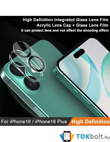 IMAK telefon kamera védő üveg Apple iPhone 16 típusú készülékhez - 1 db