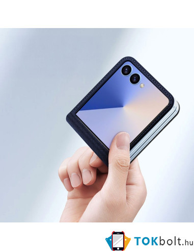 DUX DUCIS BRIL tok rugalmas TPU keret kemény hátlap Samsung Galaxy Z Flip7 telefonhoz - FEKETE