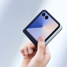 DUX DUCIS BRIL tok rugalmas TPU keret kemény hátlap Samsung Galaxy Z Flip7 telefonhoz - FEKETE