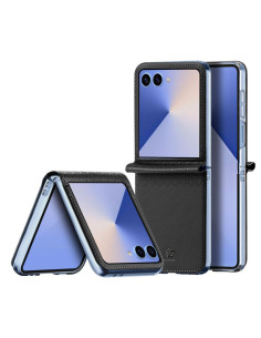 DUX DUCIS BRIL tok rugalmas TPU keret kemény hátlap Samsung Galaxy Z Flip7 telefonhoz - FEKETE