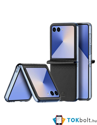DUX DUCIS BRIL tok rugalmas TPU keret kemény hátlap Samsung Galaxy Z Flip7 telefonhoz - FEKETE