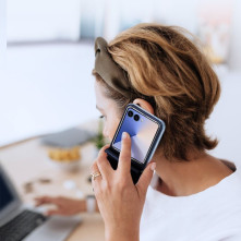 DUX DUCIS BRIL tok rugalmas TPU keret kemény hátlap Samsung Galaxy Z Flip7 telefonhoz - KÉK