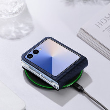 DUX DUCIS BRIL tok rugalmas TPU keret kemény hátlap Samsung Galaxy Z Flip7 telefonhoz - KÉK