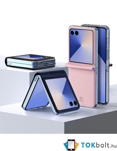 DUX DUCIS BRIL tok rugalmas TPU keret kemény hátlap Samsung Galaxy Z Flip7 telefonhoz - KÉK
