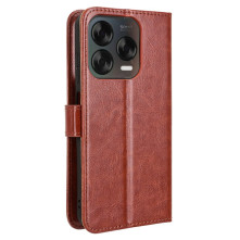 Oldalra nyíló tok ZTE Blade V70 Vita telefonhoz - BARNA