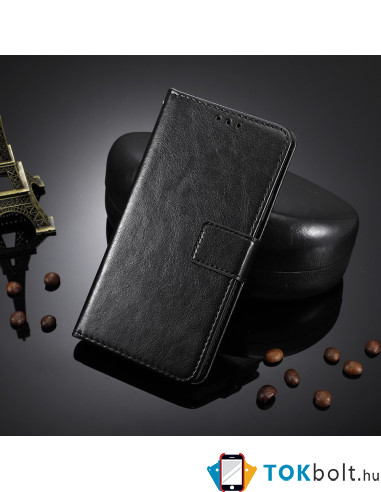 Oldalra nyíló tok ZTE Blade A56 telefonhoz - FEKETE