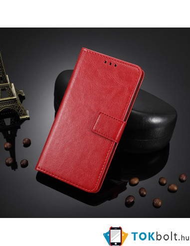 Oldalra nyíló tok ZTE Blade A56 telefonhoz - PIROS