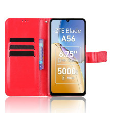 Oldalra nyíló tok ZTE Blade A56 telefonhoz - PIROS