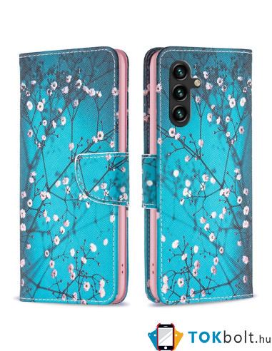 Oldalra nyíló mintás telefontok Samsung Galaxy A36 / Galaxy A56 telefonhoz - TAVASZI VIRÁG