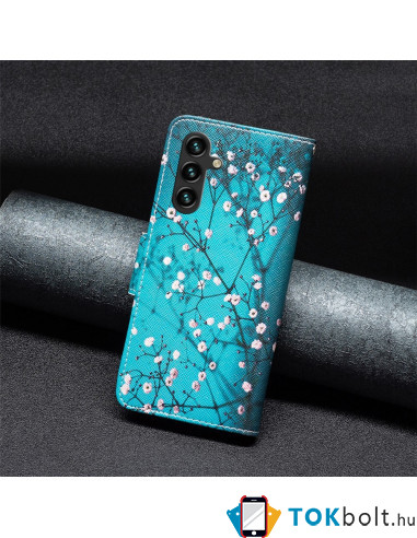 Oldalra nyíló mintás telefontok Samsung Galaxy A36 / Galaxy A56 telefonhoz - TAVASZI VIRÁG