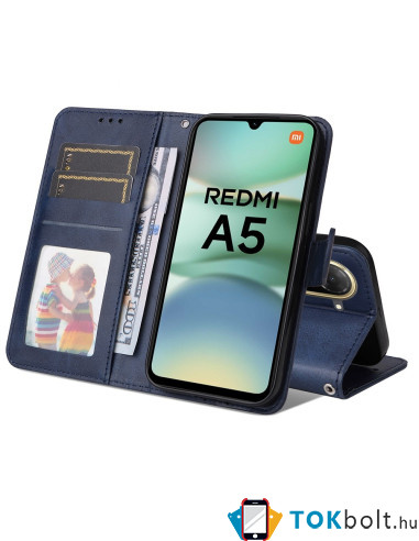 Oldalra nyíló tok Xiaomi Redmi A5 4G telefonhoz - KÉK