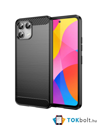 T-Mobile REVVL 8 Pro karbon mintás tok - FEKETE