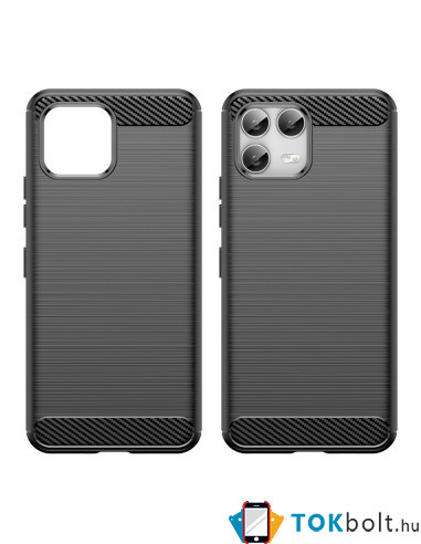 T-Mobile REVVL 8 Pro karbon mintás tok - FEKETE