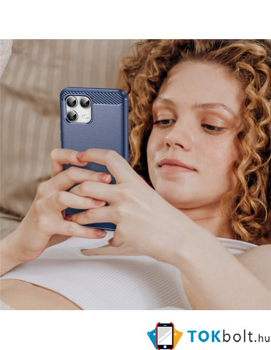 T-Mobile REVVL 8 Pro karbon mintás tok - KÉK