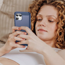 T-Mobile REVVL 8 Pro karbon mintás tok - KÉK