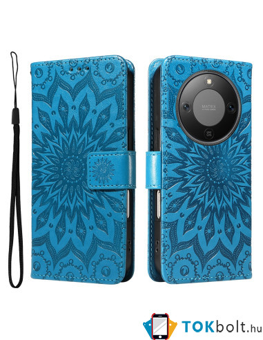 Dombornyomott mandala mintás notesztok Honor Magic8 Lite telefonhoz - KÉK