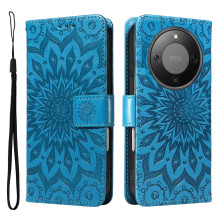 Dombornyomott mandala mintás notesztok Honor Magic8 Lite telefonhoz - KÉK