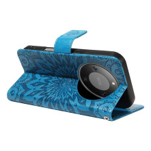 Dombornyomott mandala mintás notesztok Honor Magic8 Lite telefonhoz - KÉK
