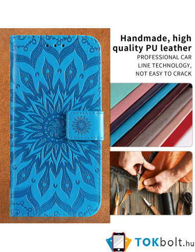 Dombornyomott mandala mintás notesztok Honor Magic8 Lite telefonhoz - KÉK