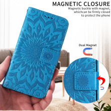 Dombornyomott mandala mintás notesztok Honor Magic8 Lite telefonhoz - KÉK