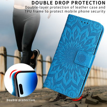 Dombornyomott mandala mintás notesztok Honor Magic8 Lite telefonhoz - KÉK