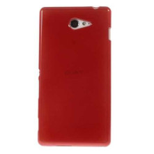 Piros rugalmas tok Sony Xperia M2 / M2 Dual készülékhez