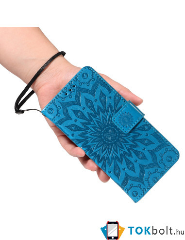 Dombornyomott mandala mintás notesztok Honor Magic8 Lite telefonhoz - KÉK