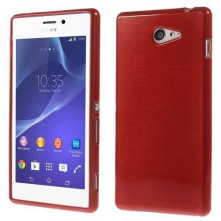 Piros rugalmas tok Sony Xperia M2 / M2 Dual készülékhez