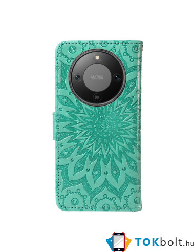 Dombornyomott mandala mintás notesztok Honor Magic8 Lite telefonhoz - ZÖLD