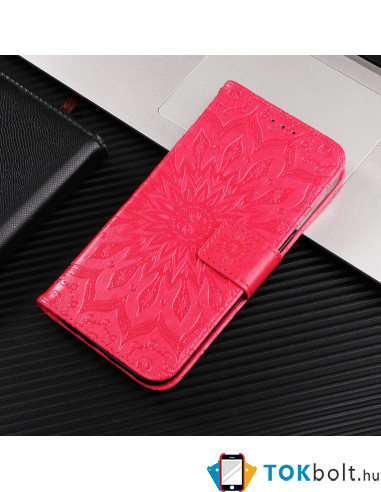 Dombornyomott mandala mintás notesztok Honor Magic8 Lite telefonhoz - PIROS