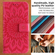 Dombornyomott mandala mintás notesztok Honor Magic8 Lite telefonhoz - PIROS