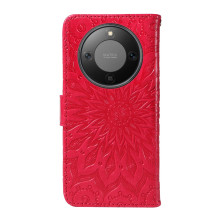 Dombornyomott mandala mintás notesztok Honor Magic8 Lite telefonhoz - PIROS