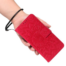 Dombornyomott mandala mintás notesztok Honor Magic8 Lite telefonhoz - PIROS