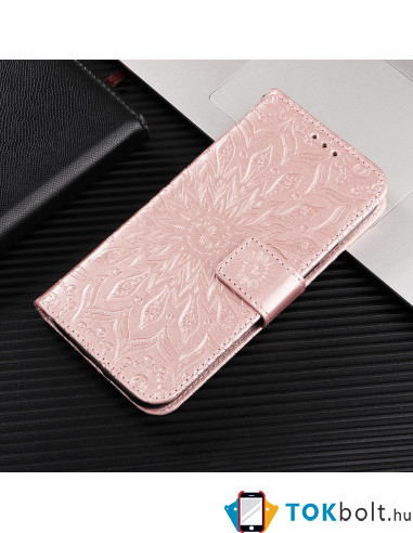 Dombornyomott mandala mintás notesztok Honor Magic8 Lite telefonhoz - RÓZSAARANY