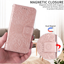 Dombornyomott mandala mintás notesztok Honor Magic8 Lite telefonhoz - RÓZSAARANY