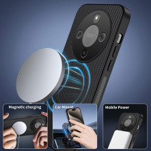 Honor Magic8 Lite karbon mintás tok - FEKETE