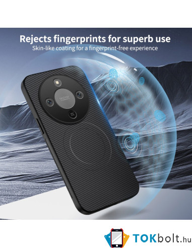 Honor Magic8 Lite karbon mintás tok - FEKETE