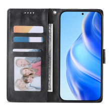 Oldalra nyíló tok Honor Magic8 Lite telefonhoz - FEKETE