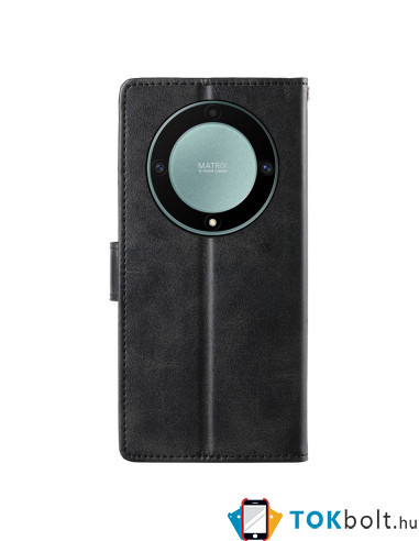Oldalra nyíló tok Honor Magic8 Lite telefonhoz - FEKETE