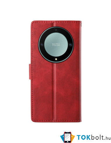 Oldalra nyíló tok Honor Magic8 Lite telefonhoz - PIROS